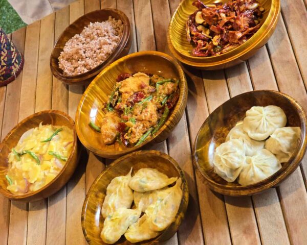 Bhutan Kitchen meal - great Bhutanese food in Thailand